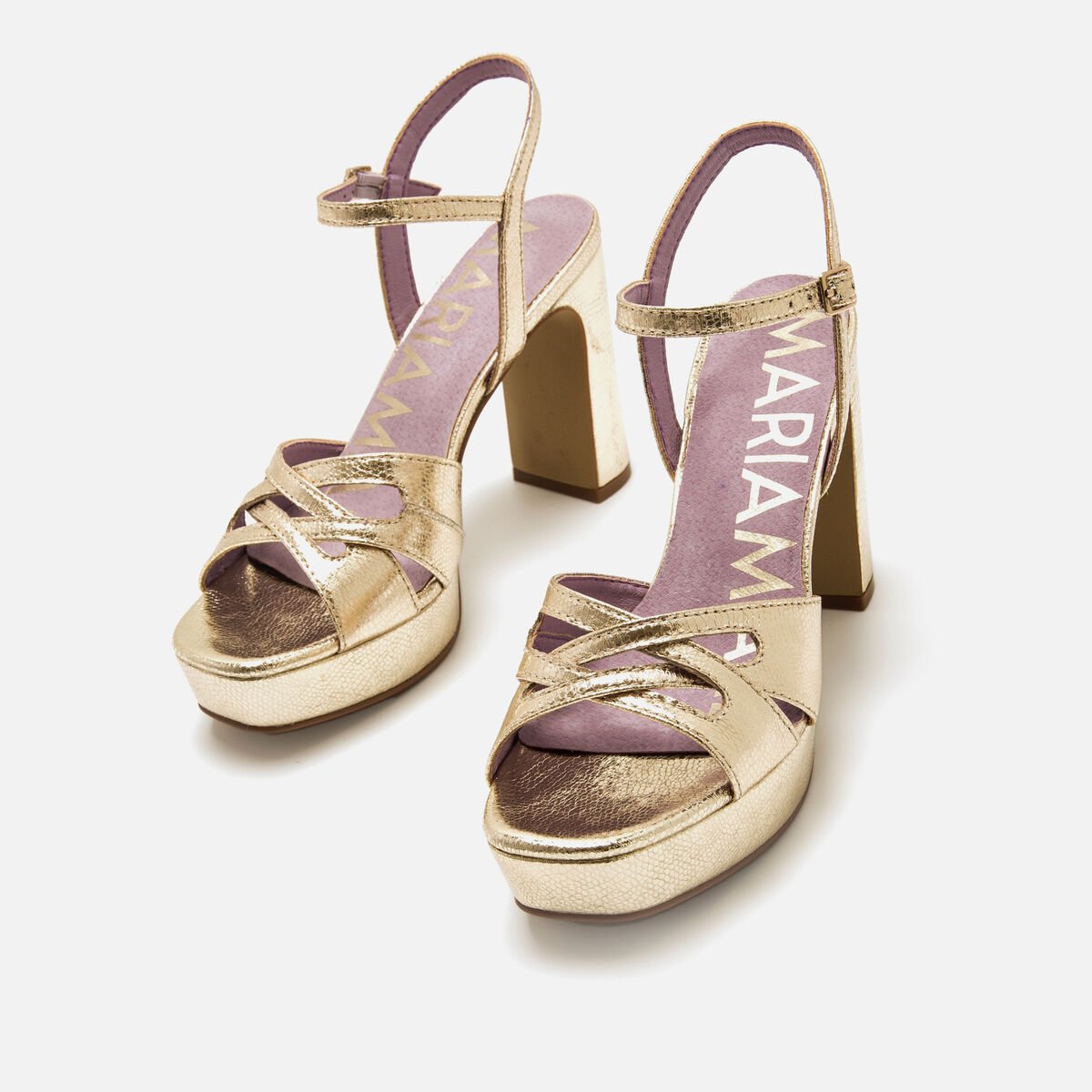 MARIAMARE SANDALIA TACÓN ROSETA PLATAFORMA