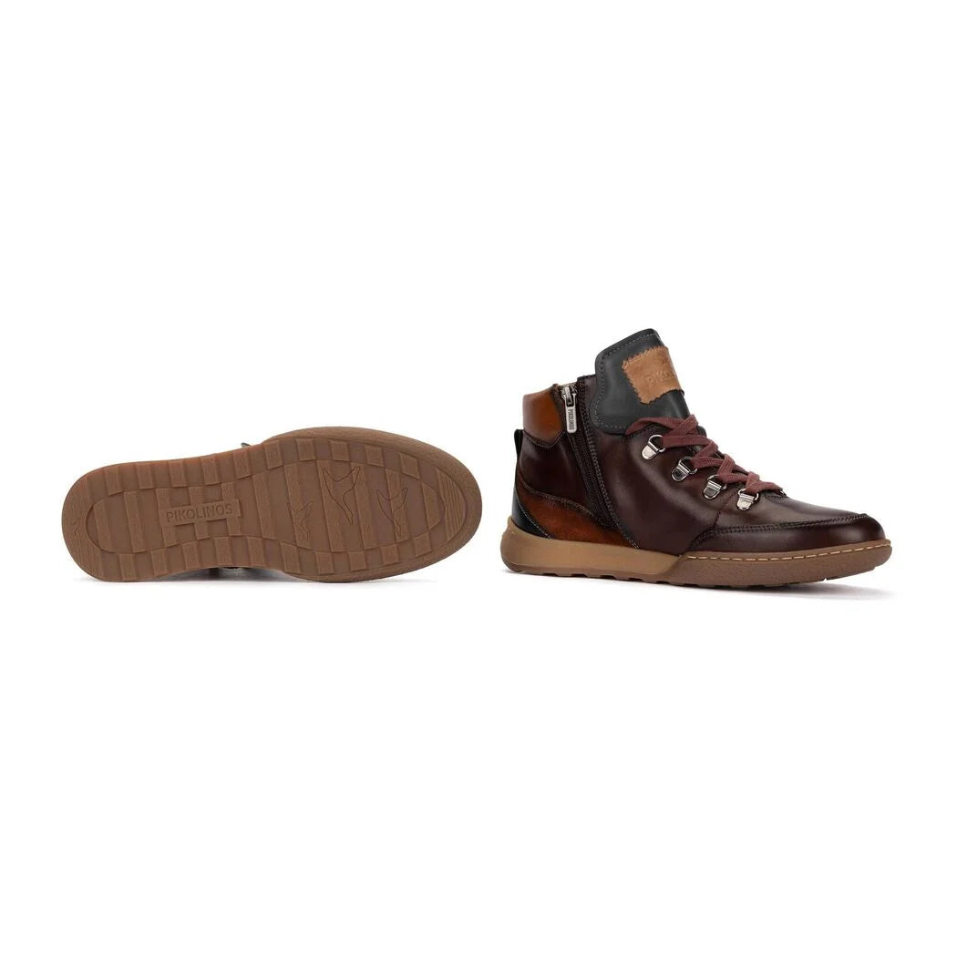 BOTÍN PIKOLINOS DEPORTIVO VIANA CAOBA CON CORDONES PARA MUJER W7C-8528C1