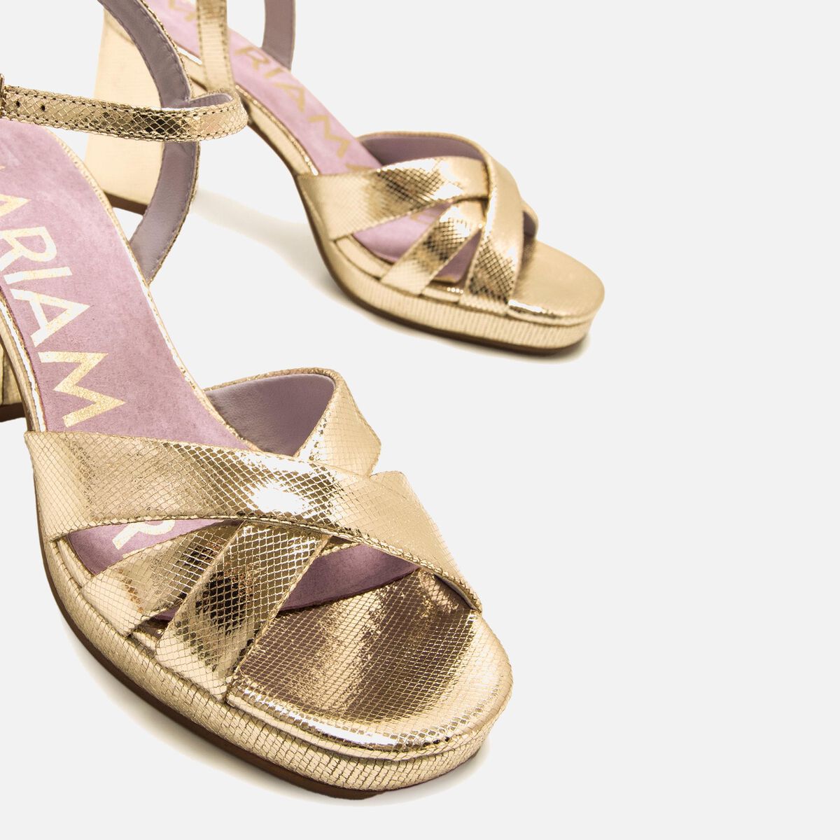 SANDALIA MARIA MARE TACON CEFALU ORO