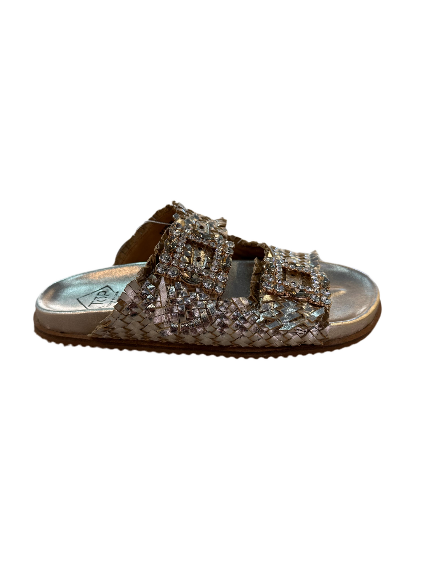 CHANCLO HEBILLAS DORADO TOP3