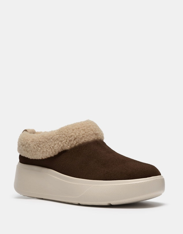 Zuecos Solevana Cozy Marrón pelo