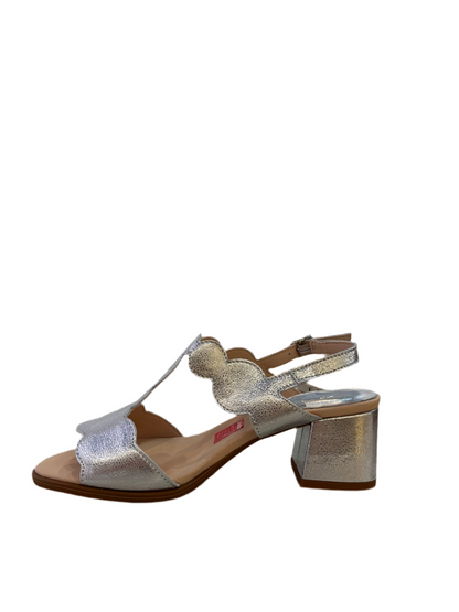 SANDALIA TACÓN CALLAGHAN 34205 PLATA KIMY