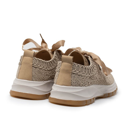 DEPORTIVO CASUAL FLORES BEIGE