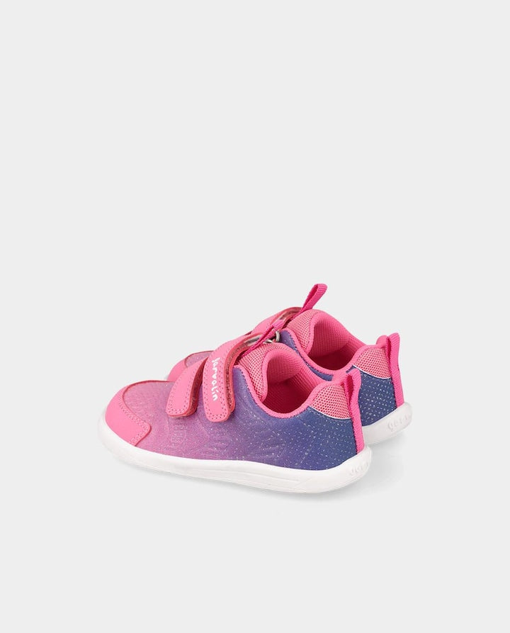 Zapatilla barefoot de niños con cierre ajustable y diseño deportivo - Garvalín - Rosa