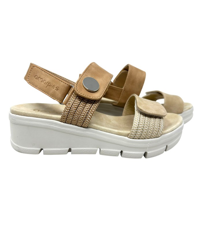 AMARPIES SANDALIA VELCROS CUÑA ABZ23505