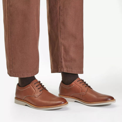 ZAPATO CLARKS ATTICUS LT LACE CUERO TOSTADO OSCURO