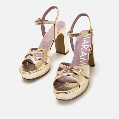 MARIAMARE SANDALIA TACÓN ROSETA PLATAFORMA