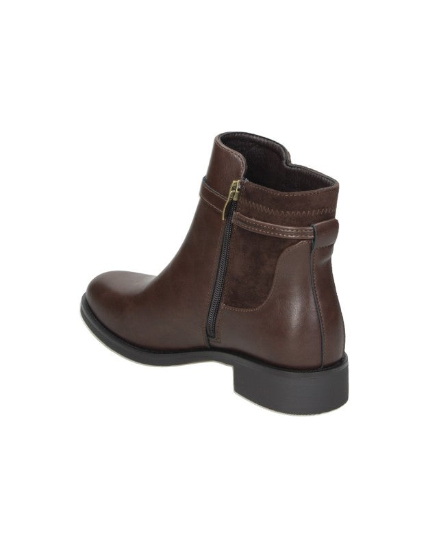 BOTINES PLANOS AMARPIES PARA MUJER  MARRÓN