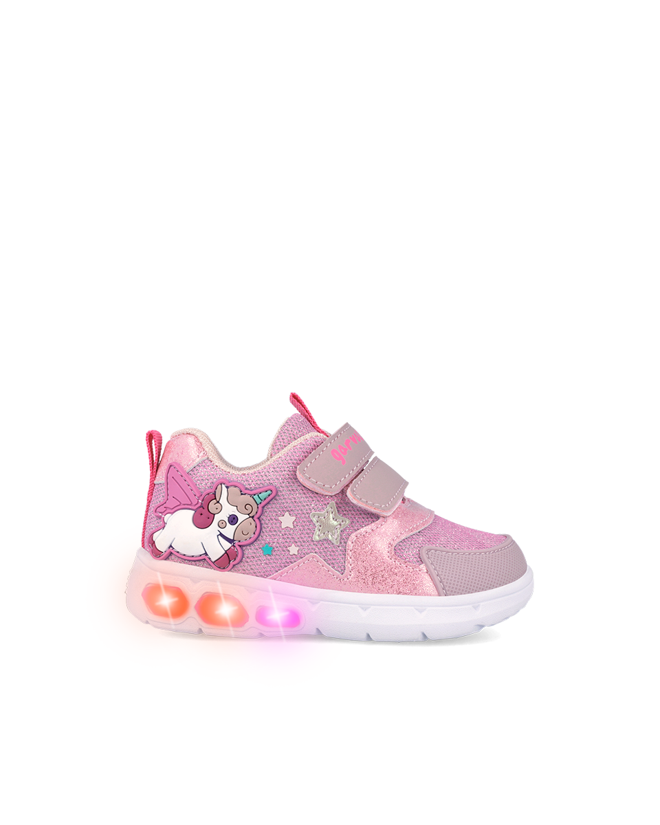 ZAPATILLA LUZ GARVALIN UNICORNIO ROSA