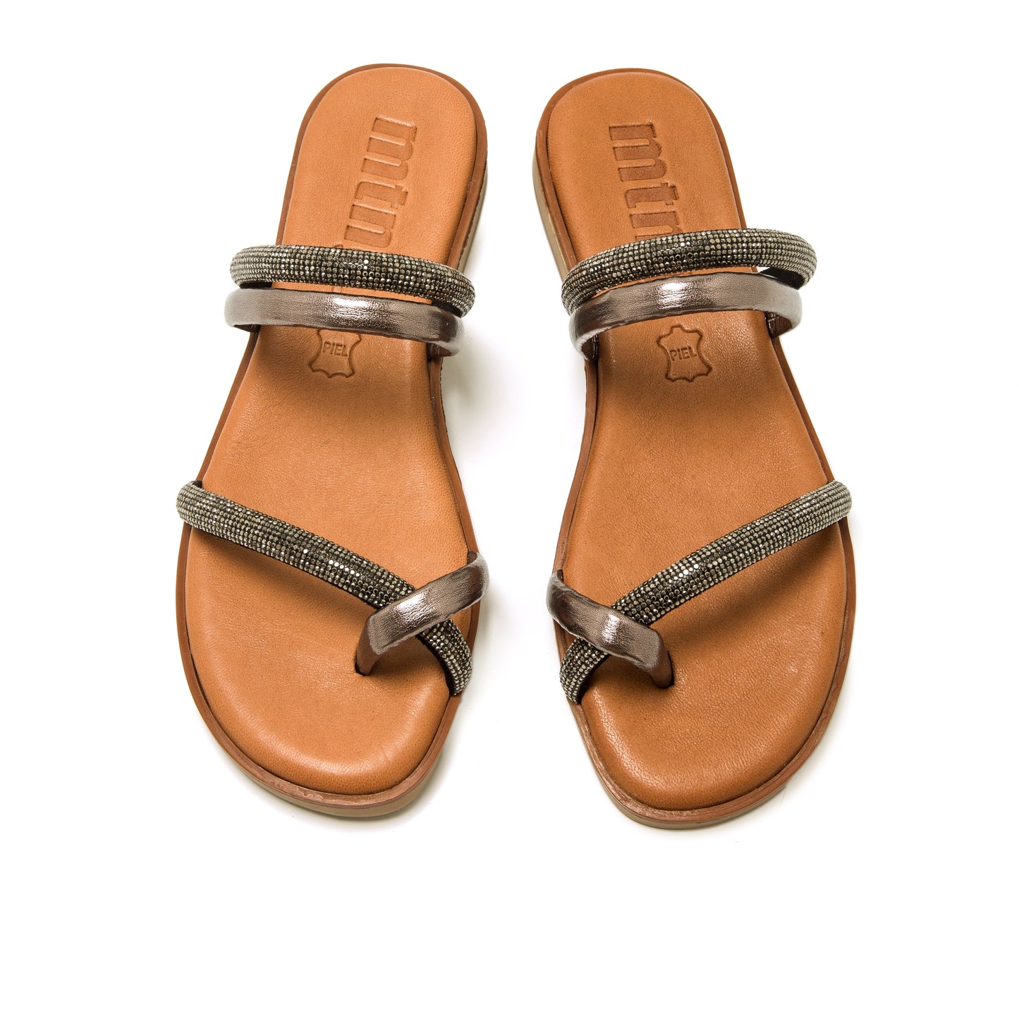 CHANCLO PLANO PLATA MUSTANG  ALYSA