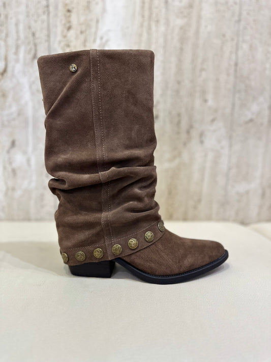 BOTA CAMPERA FALDÓN TAUPE
