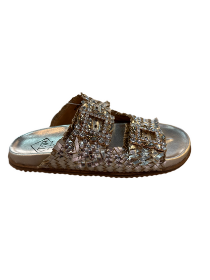 CHANCLO HEBILLAS DORADO TOP3