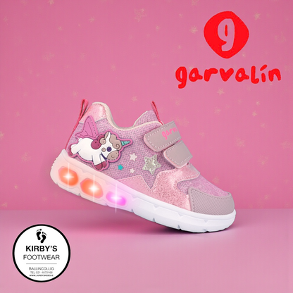 ZAPATILLA LUZ GARVALIN UNICORNIO ROSA