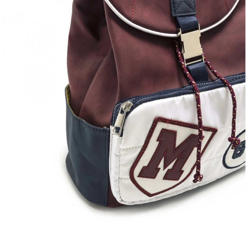 MOCHILA MUSTANG BURDEOS Y MARINO