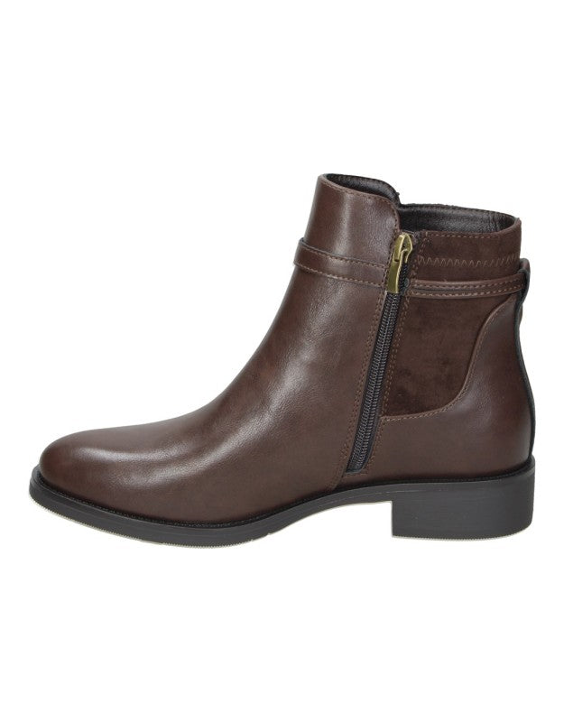 BOTINES PLANOS AMARPIES PARA MUJER  MARRÓN