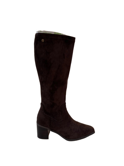 Bota caña alta moka tacón