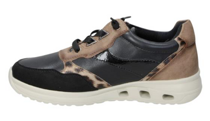 ZAPATILLA AMARPIES NEGRO ANIMAL PRINT