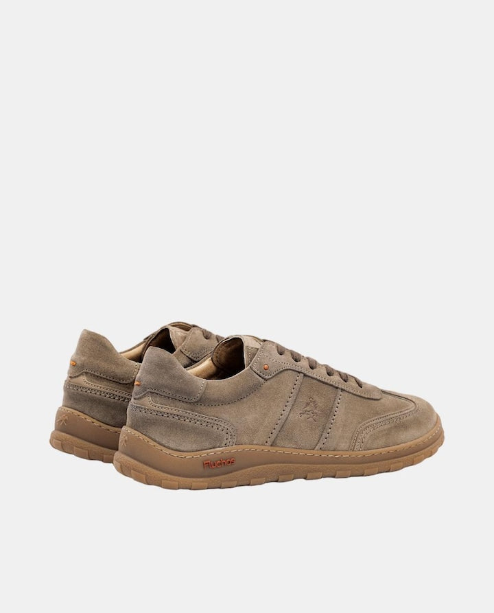 Zapato sport de hombre en piel ante con horma barefoot Fluchos Taupe