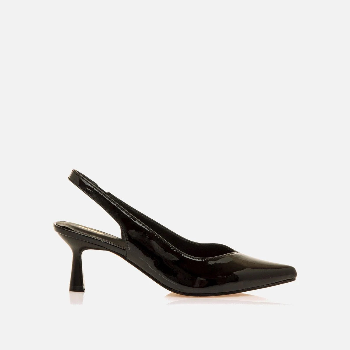 ZAPATO DESTALONADO TACÓN NEGRO CHAROL MUSTANG