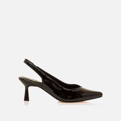 ZAPATO DESTALONADO TACÓN NEGRO CHAROL MUSTANG