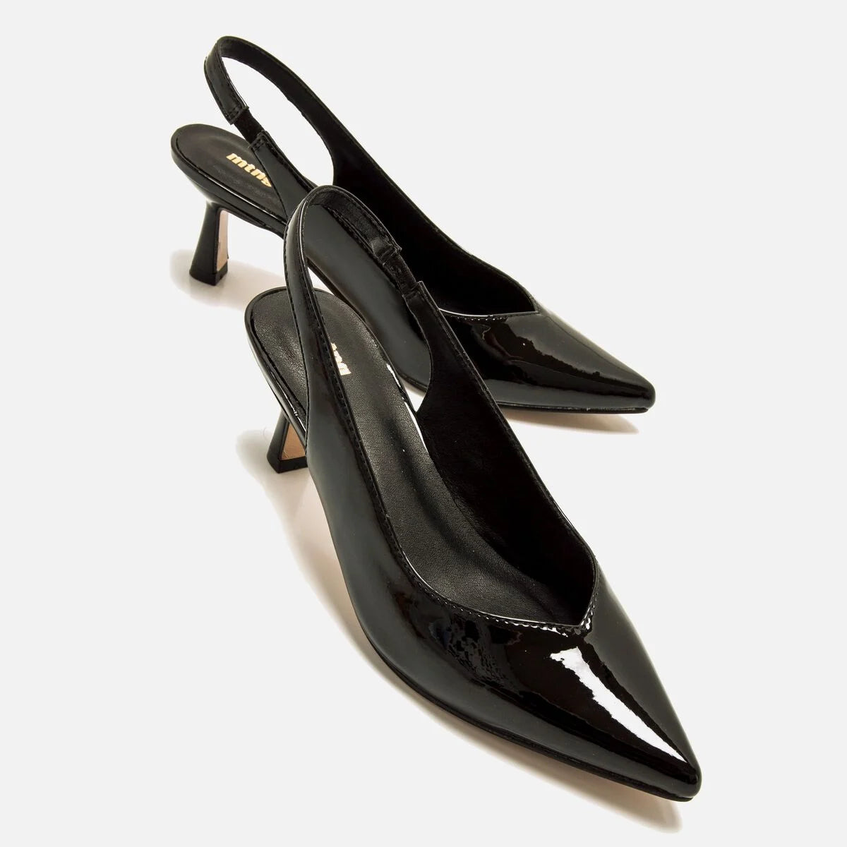 ZAPATO DESTALONADO TACÓN NEGRO CHAROL MUSTANG