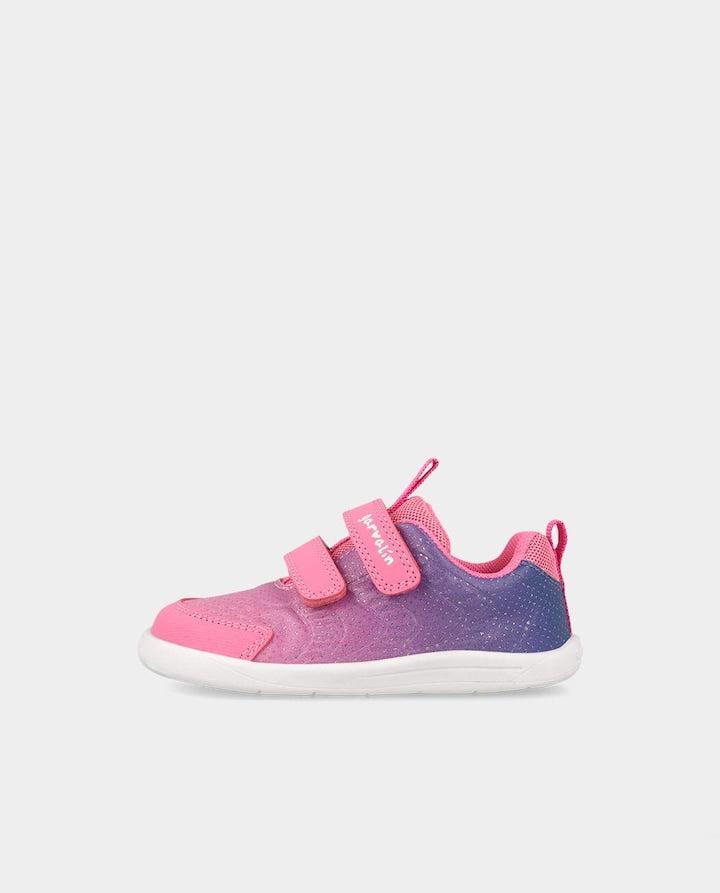 Zapatilla barefoot de niños con cierre ajustable y diseño deportivo - Garvalín - Rosa