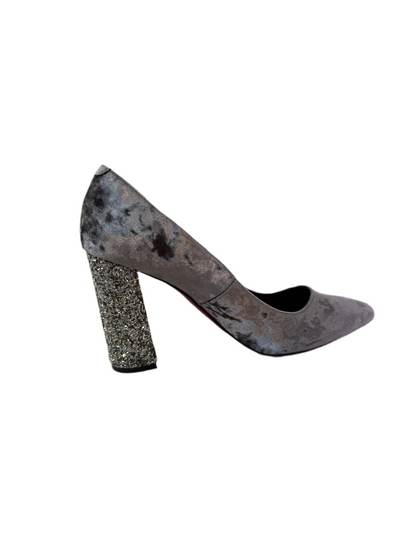 ZAPATO SALÓN ÁNGEL ALARCÓN GRIS TERCIOPELO