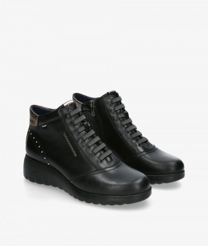 BOTIN FLUCHOS NEGRO ELASTICOS Y CREMALLERA LIVE F2246