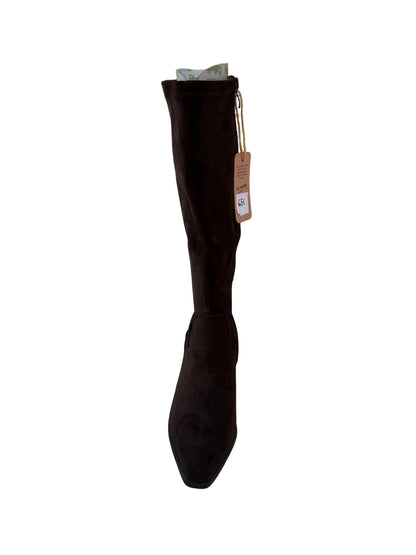 Bota caña alta moka tacón