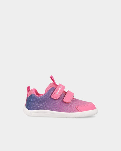 Zapatilla barefoot de niños con cierre ajustable y diseño deportivo - Garvalín - Rosa
