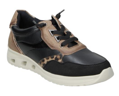 ZAPATILLA AMARPIES NEGRO ANIMAL PRINT