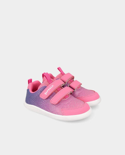 Zapatilla barefoot de niños con cierre ajustable y diseño deportivo - Garvalín - Rosa