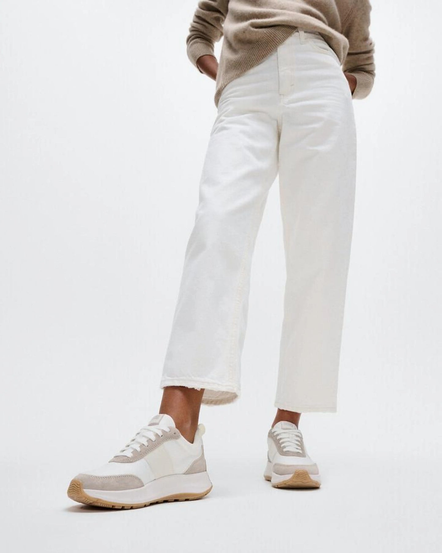 ZAPATILLAS FITFLOP F-MODE FLOW SUEDE BLANCO GRIS MUJER