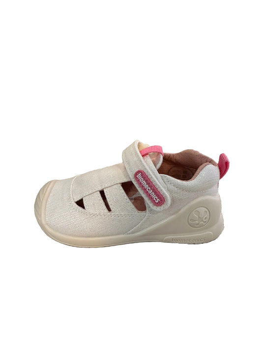 BIOMECANICS SANDALIA CERRADA LONA LAVABLE BLANCA