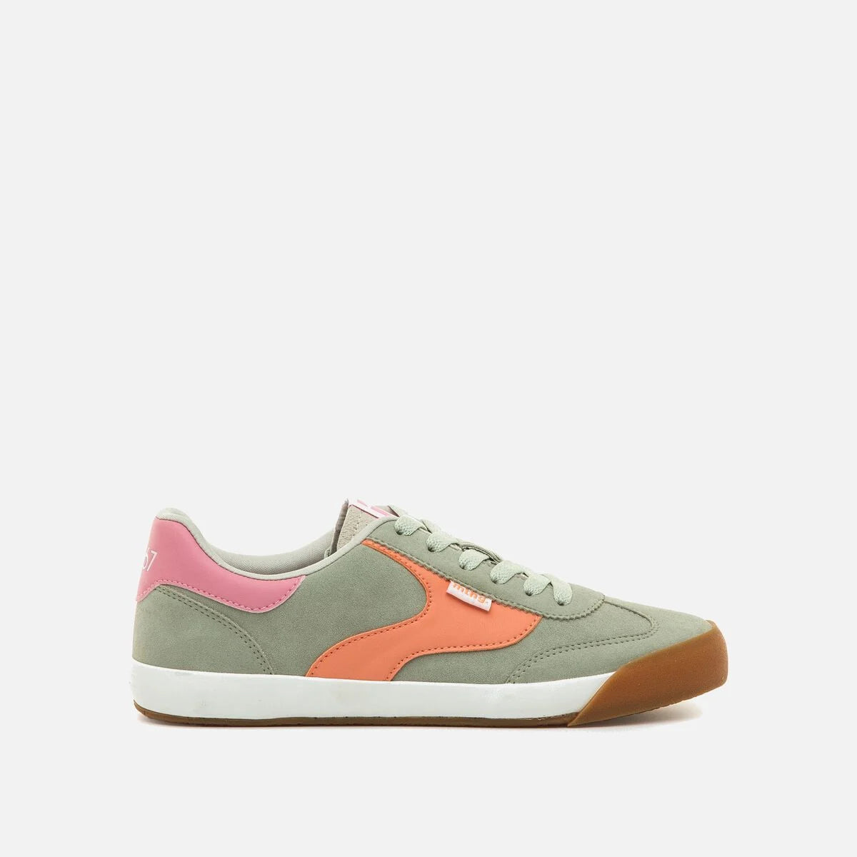 ZAPATILLA MUSTANG COURT 60940 VERDE NARANJA
