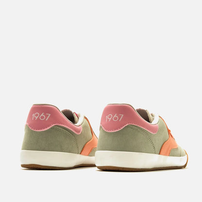 ZAPATILLA MUSTANG COURT 60940 VERDE NARANJA