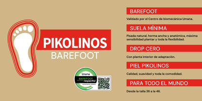 ARANJUEZ DEPORTIVOS BAREFOOT PIKOLINOS CON CORDONES HOMBRE