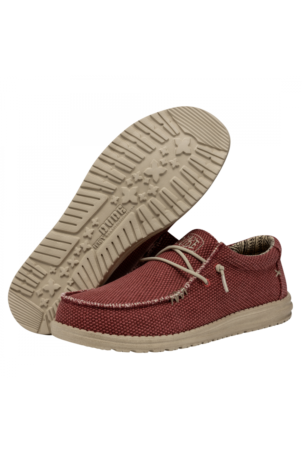 HEY DUDE  WALLY BRAIDED POMPEIAN ROJO