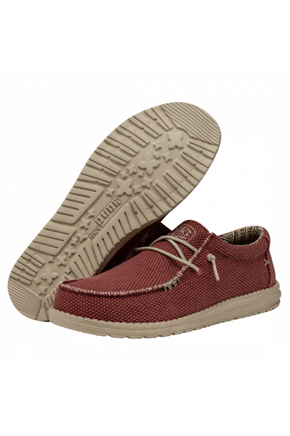 HEY DUDE  WALLY BRAIDED POMPEIAN ROJO